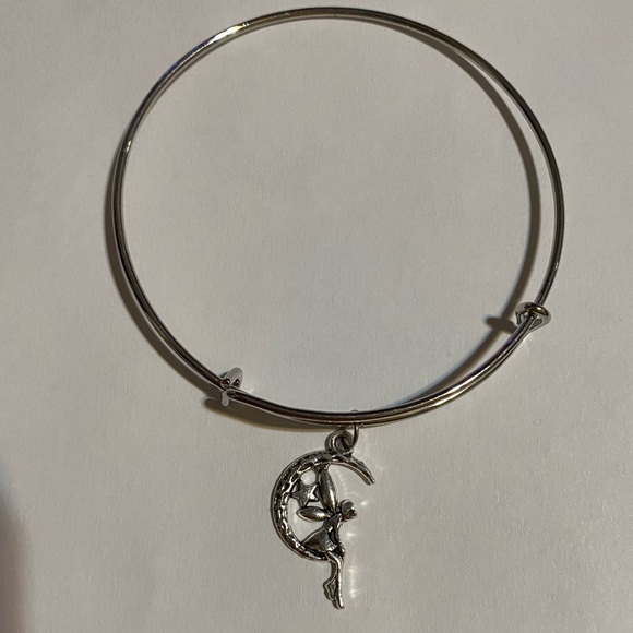 Fairy on Crescent Moon with Star Expandable Charm Bracelet Silver Tone Handmade - Picture 7 of 9